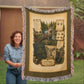 Otter Woven Throw Blanket | Woodland Animal Decor | Cotton Tapestry Throw | Naturalist Journal Gift