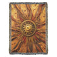 Embossed Sunburst Blanket – Golden Woven Throw | Radiant Boho Decor by Lace & Grit