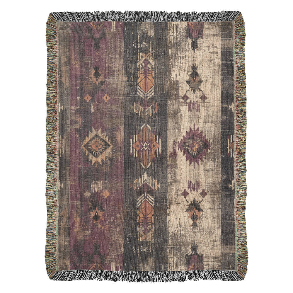 Shadow Mesa Woven Blanket – Tribal Southwest Boho Throw
