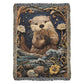 Beaded Look River Otter Blanket – Woven Nature-Inspired Throw | Cozy Animal Art by Lace & Grit