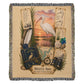 White Ibis Woven Throw Blanket | Coastal Bird Decor | Cotton Tapestry Throw | Naturalist Journal Gift