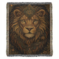 Beaded Lion Blanket – Spiritual Strength & Regal Bohemian Tapestry Throw