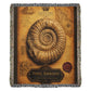 Fossil Ammonite  Woven Throw Blanket | Cabinet of Curiosities Decor | Cotton Tapestry | Archaeology History Gift