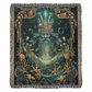 Beaded Look Neptune Blanket – Woven Sea King Throw | Ocean Mythology Decor by Lace & Grit
