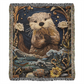 Beaded Look River Otter Blanket – Woven Nature-Inspired Throw | Cozy Animal Art by Lace & Grit