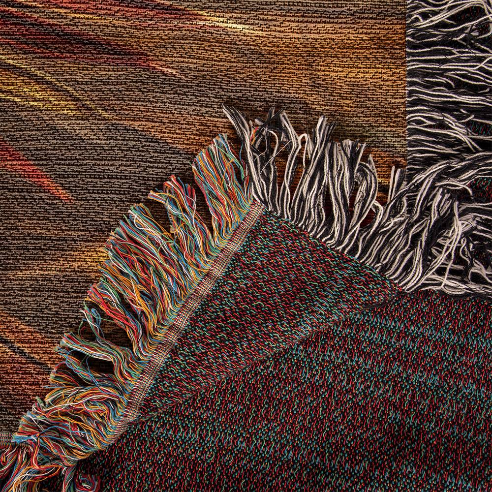 Embossed Sunburst Blanket – Golden Woven Throw | Radiant Boho Decor by Lace & Grit