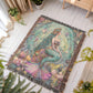 Beaded Look Mermaid Blanket – Woven Ocean-Inspired Throw | Fantasy Mermaid Decor by Lace & Grit