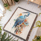 Stillrise Woven Blanket – Watercolor Blue Heron in Reflection