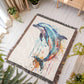 Tidewater Woven Blanket – Watercolor Dolphin in Motion