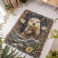 Beaded Look River Otter Blanket – Woven Nature-Inspired Throw | Cozy Animal Art by Lace & Grit