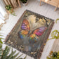 Embossed Butterfly Blanket – Iridescent Woven Throw | Symbolic Boho Decor by Lace & Grit