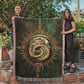 Beaded Look Serpent Seal Blanket – Woven Mystical Snake Emblem Throw | Fantasy Decor by Lace & Grit
