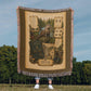 Otter Woven Throw Blanket | Woodland Animal Decor | Cotton Tapestry Throw | Naturalist Journal Gift
