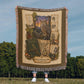 Great Horned Owl Woven Throw Blanket | Woodland Animal Decor | Cotton Tapestry Throw | Naturalist Journal Gift
