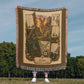Hare Woven Throw Blanket | Woodland Animal Decor | Cotton Tapestry Throw | Naturalist Journal Gift