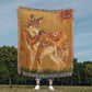 Beaded Look Spirit Wolf - Woven Throw Blanket