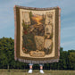 Beaver Woven Throw Blanket | Woodland Animal Decor | Cotton Tapestry Throw | Naturalist Journal Gift