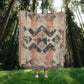 Faded Frontier Woven Blanket – Global Boho Abstract Throw