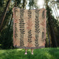 Whispering Leaves Woven Blanket – Boho Botanical Nature Throw