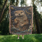 Boho River Otter Blanket – Beaded Look Textile Art in Deep Earth Tones | Boho Nature Lover Gift