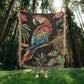 Tropical Parrot Heirloom Woven Blanket – Bold Boho Jungle Vibes