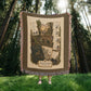 White-Tailed Deer Woven Throw Blanket | Woodland Animal Decor | Cotton Tapestry Throw | Naturalist Journal Gift