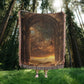 Starlit Gateway Mystical Blanket – Woven Celestial Portal Throw | Fantasy Decor by Lace & Grit