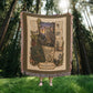 Great Horned Owl Woven Throw Blanket | Woodland Animal Decor | Cotton Tapestry Throw | Naturalist Journal Gift
