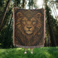 Beaded Lion Blanket – Spiritual Strength & Regal Bohemian Tapestry Throw