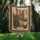 Hare Woven Throw Blanket | Woodland Animal Decor | Cotton Tapestry Throw | Naturalist Journal Gift