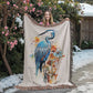 Woven heirloom blanket with colorful boho design