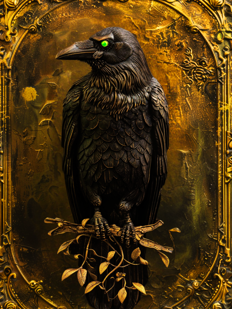 Embossed Raven – Woven Throw Blanket