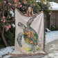Coralwake Woven Blanket – Watercolor Sea Turtle in Motion