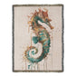Cindertide Woven Blanket – Watercolor Seahorse with Drip Effect