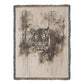 Silent Prowl Woven Blanket – Watercolor Tiger in Mist