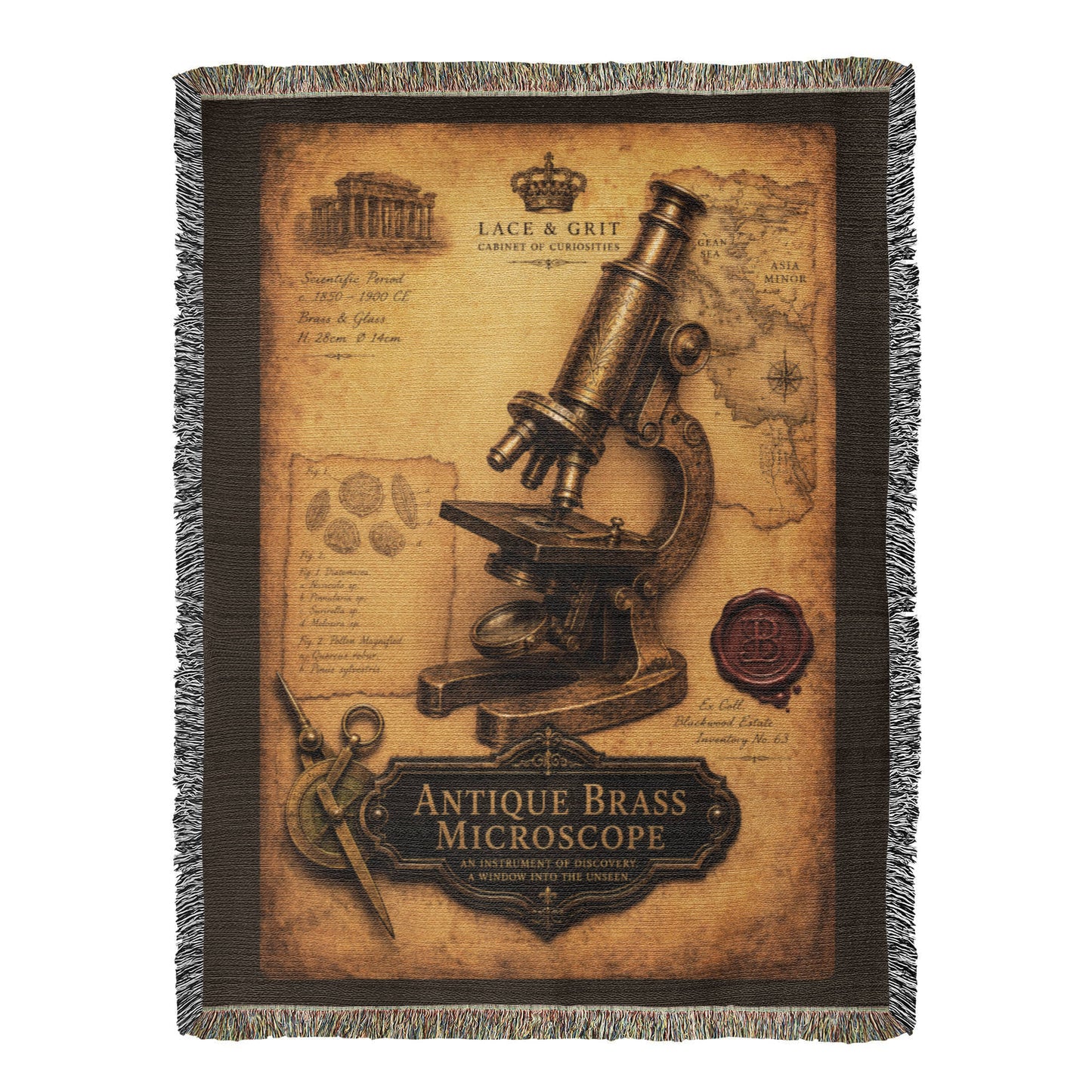 Antique Brass Microscope