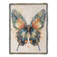Metamorph Woven Blanket – Watercolor Butterfly in Motion