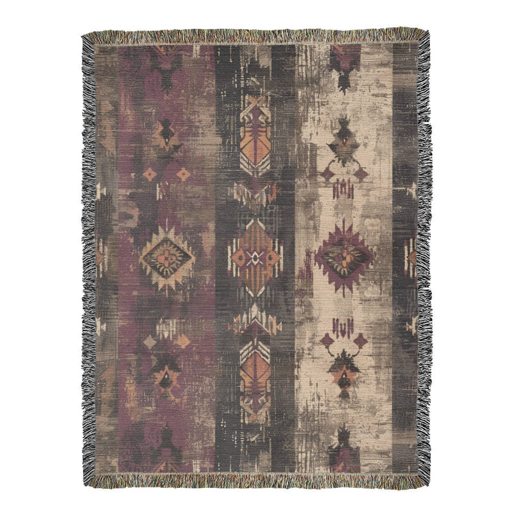 Shadow Mesa Woven Blanket – Tribal Southwest Boho Throw
