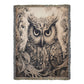Mystical Owl Woven Blanket – Boho Wildlife Tapestry Throw | Intricate Nature-Inspired Decor