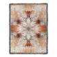 Red Earth Ritual Woven Blanket – Mystical Boho Sunburst Throw