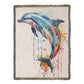 Tidewater Woven Blanket – Watercolor Dolphin in Motion