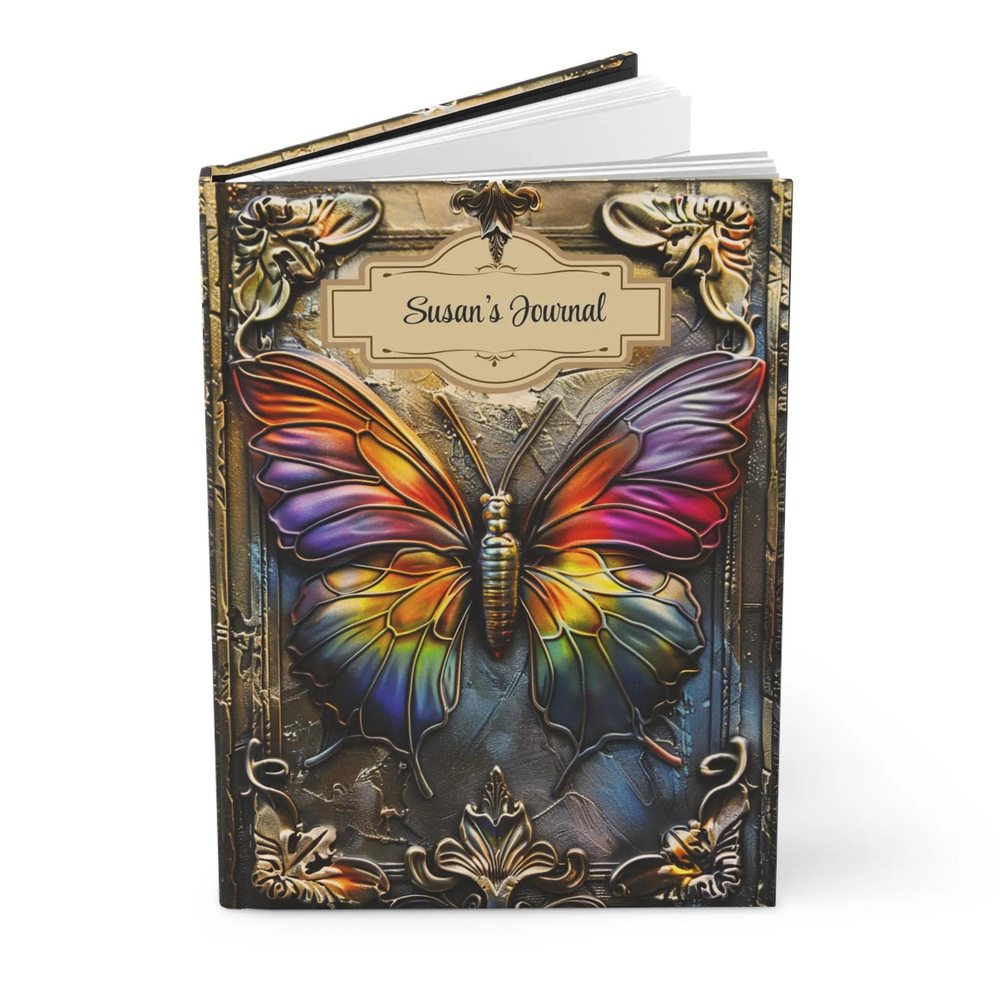 Beaded Look Butterfly – Hardcover Journal
