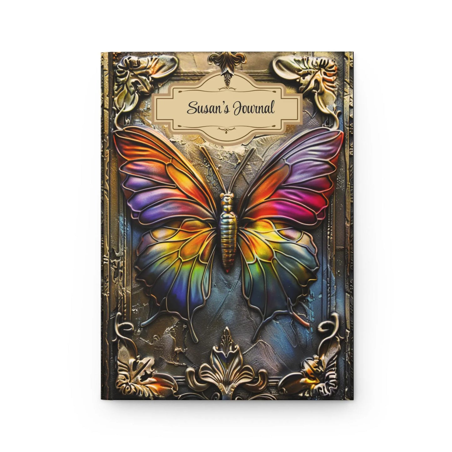 Beaded Look Butterfly – Hardcover Journal
