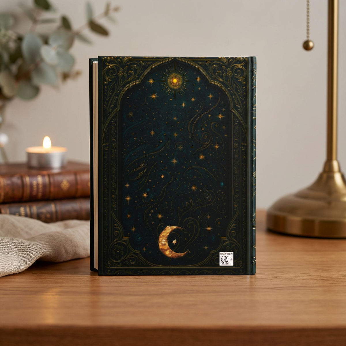 Celestial Moon & Stars – Hardcover Journal