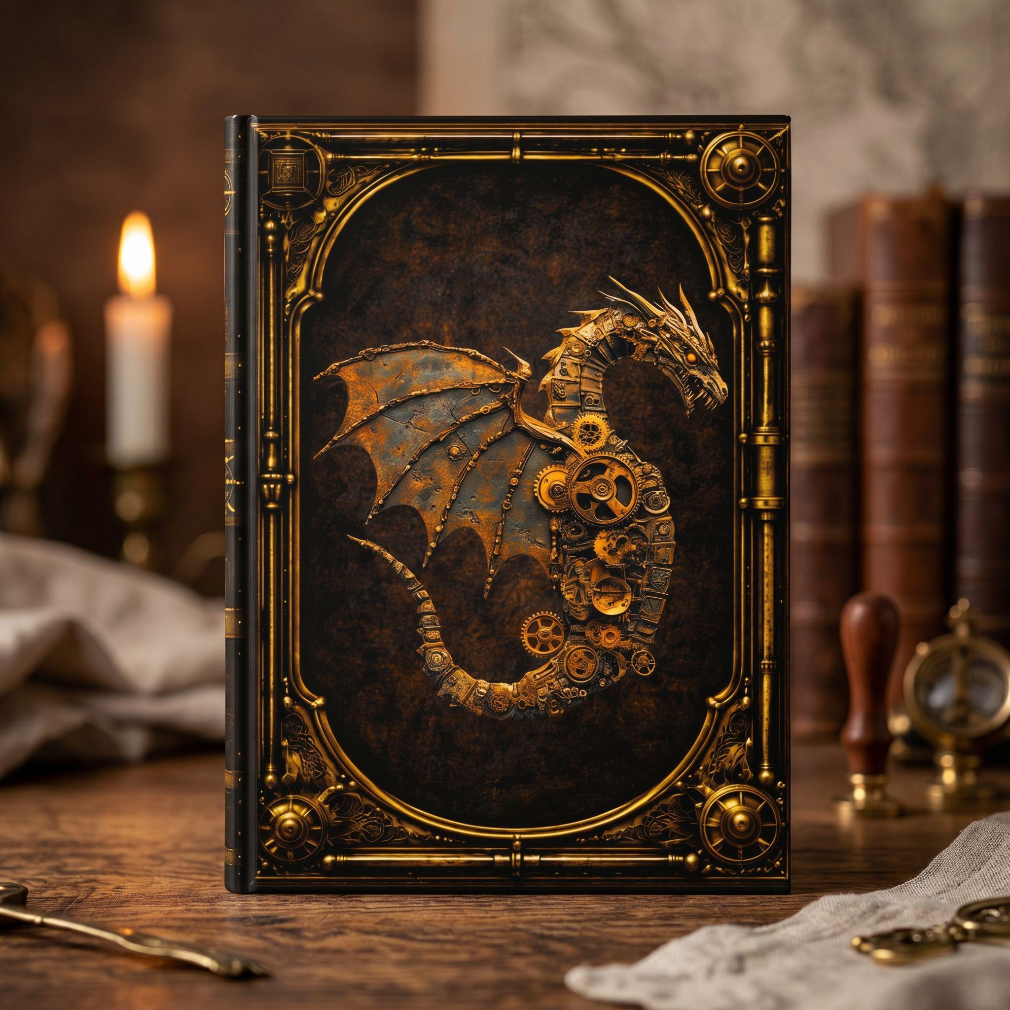 Steampunk Dragon - Dark Fantasy Hardcover Journal