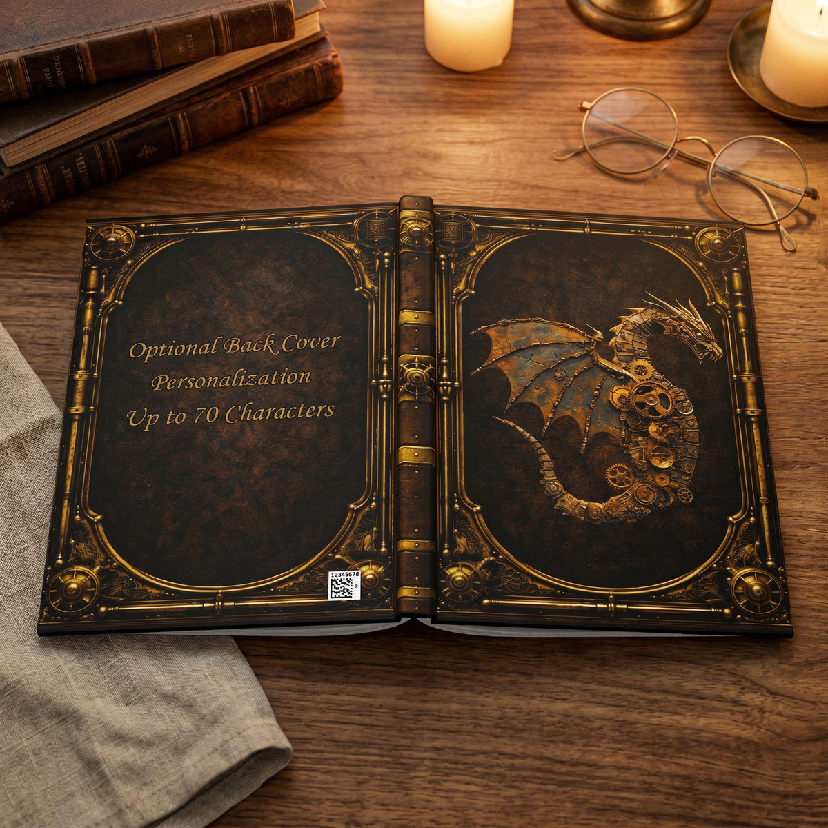 Steampunk Dragon - Dark Fantasy Hardcover Journal