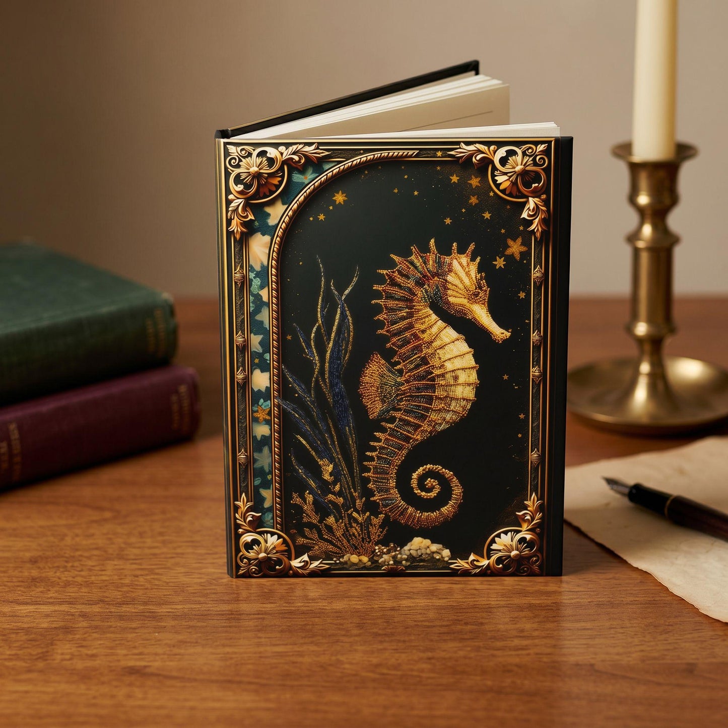 Enchanted Seahorse – Hardcover Journal