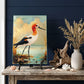 American Avocet Coastal Art Glass Board, Coastal Kitchen Decor, Charcuterie & Serving Tray
