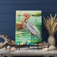 Reddish Egret Coastal Art Glass Board, Coastal Kitchen Decor, Charcuterie & Serving Tray