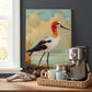 American Avocet Coastal Art Glass Board, Coastal Kitchen Decor, Charcuterie & Serving Tray